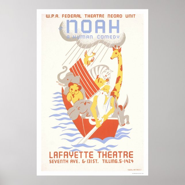 Poster Noah & The Ark 1938 WPA (Devant)