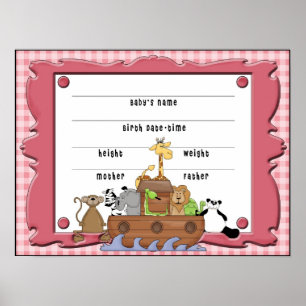 Poster Noah's Ark Baby Girl