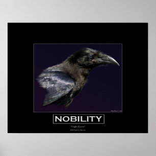 Poster NOBILITÉ Motivationnel Raven Portait