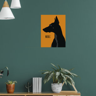 Poster Noble noir Doberman