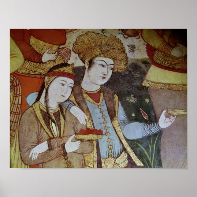 Poster Nobles devant la Cour de Shah Abbas I (Devant)