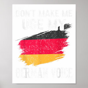 Poster N'obligez pas à utiliser ma voix allemande Profess