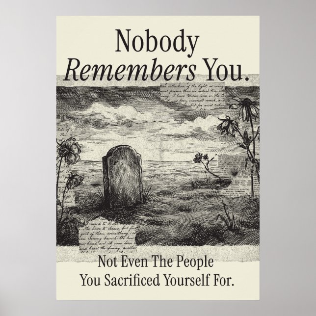 Poster Nobody Remembers You (Devant)