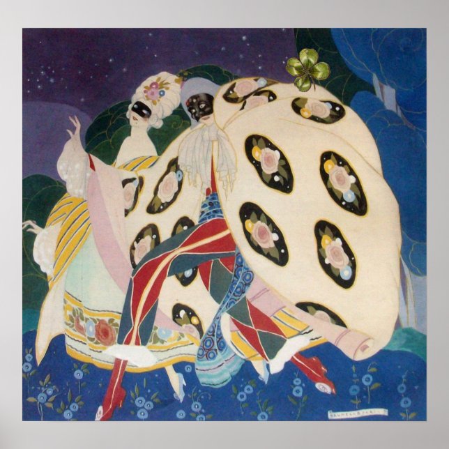 Poster NOCTURNE AVEC MASQUES / Mascarade vénitienne Art D (Devant)