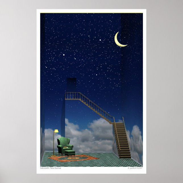 Poster Nocturne Lune (Devant)
