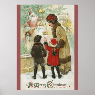 Poster Noël 1912, Windows Shopping