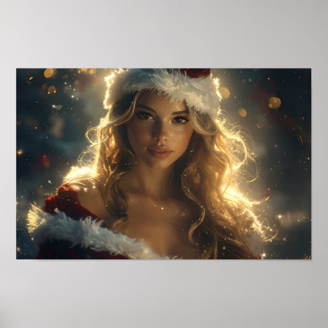Poster NOËL AMOUR avec Père Noël Angel (Devant)