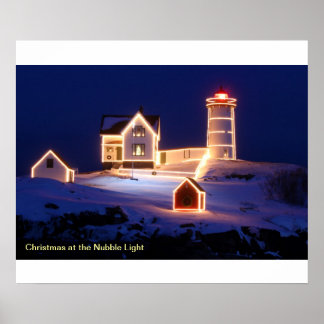 Poster Noël au Nubble Light