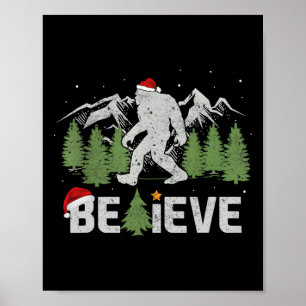 Poster Noël Croit Bigfoot Funny Arbre De Noël Pour Hommes