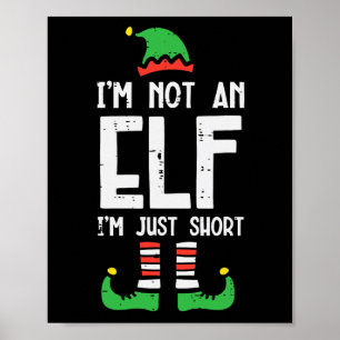 Poster Noël Dans Pas Elf Juste Courte Fantaisie Xmas Femm