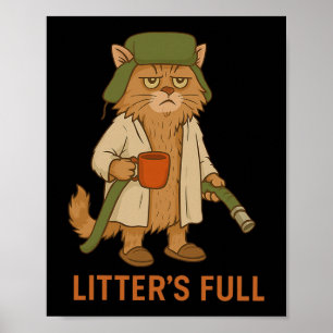 Poster Noël de chat drôle, chat de portée complet