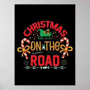 Poster Noël de Noël de Noël sur la route