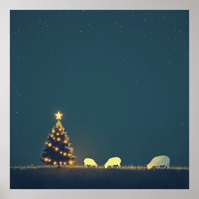 Poster Noël d'hiver chaud (Devant)