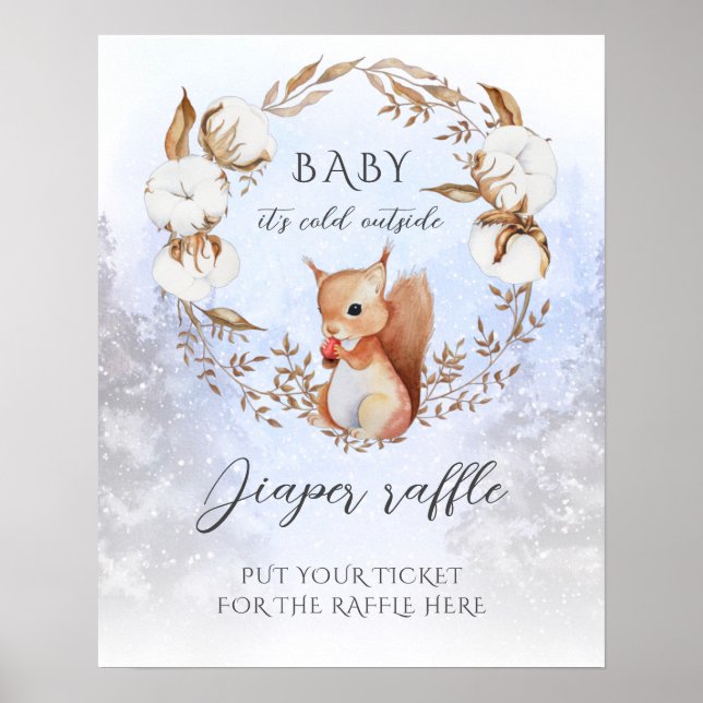 Poster Noël d'hiver Il fait froid à l'extérieur du Baby s (Devant)