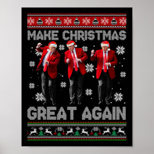 Poster Noël Donald Trump Président 2024 Dancing Funn