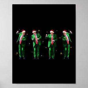 Poster Noël Donald Trump Président 2024 Dancing Funn
