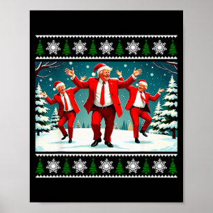 Poster Noël Donald Trump Président 2024 Danse Drôle