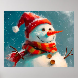 Poster Noël du motoneigiste Vintage