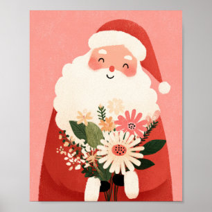 Poster Noël du Père Noël Illustration de la pépinière Noë