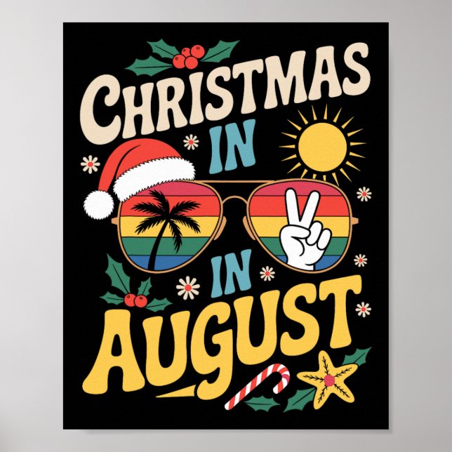 Poster Noël En Août Été Amoureux Hommes Femmes Enfants Ch (Devant)