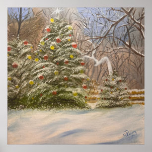 Poster Noël en forêt, par Gary Poling