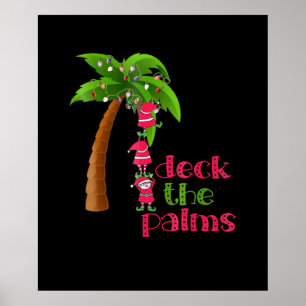 Poster Noël En Juillet Beach Deck Palms Cruise
