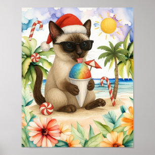 Poster Noël en juillet pour les Amoureux de les chats sia