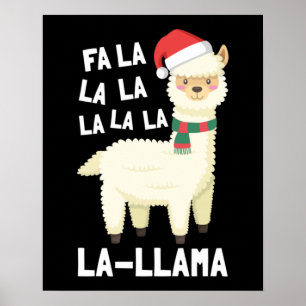 Poster Noël Fa La Llama Essentiel