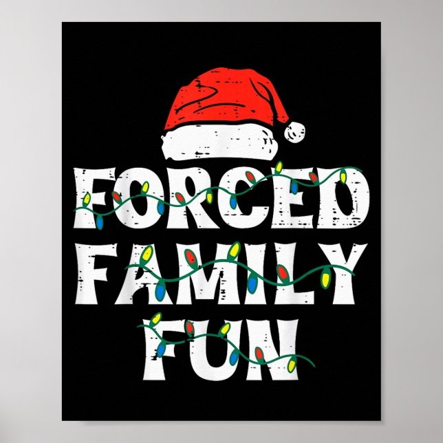 Poster Noël Famille Drôle Xmas Correspondance Hommes Femm (Devant)