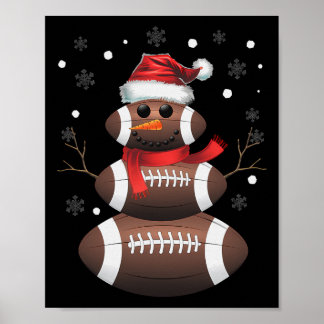 Poster Noël Football Snowman Enfants Football Noël Wé