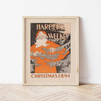 Noël hebdomadaire vintage Harper's 1894