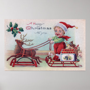 Poster Noël heureux à YouBoy sur Sleigh