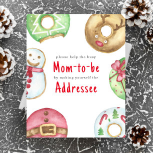 Poster Noël hiver baby shower Maman à être destinataire