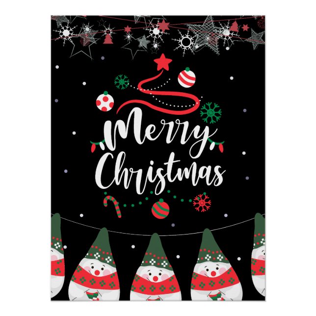 Poster Noël Jingle Bells Joyeuse Salutations Collection (Devant)