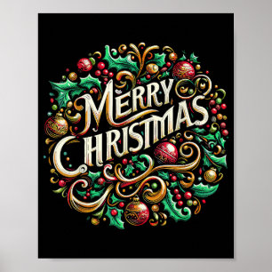 Poster Noël Joyeux Noël Matin Joyeux