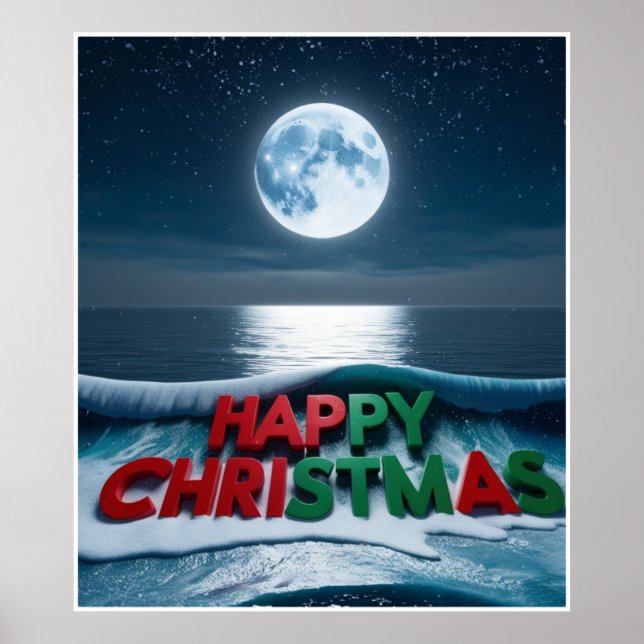 Poster Noël Lune (Devant)
