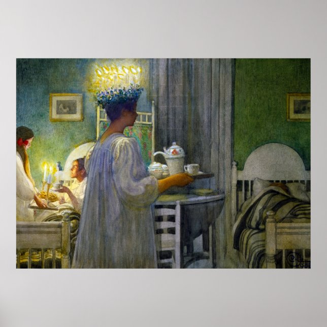 Poster Noël matin, Fête de Saint Lucy (Devant)