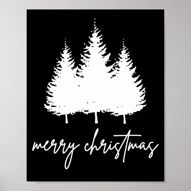 Poster Noël moderne minimaliste (Devant)