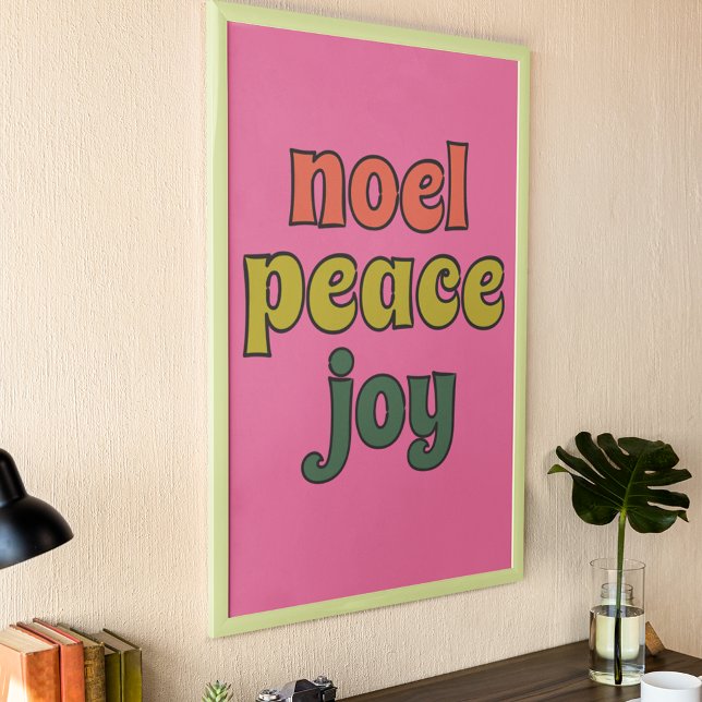 Poster Noel Peace Joy Retro 1970 Style (Créateur téléchargé)