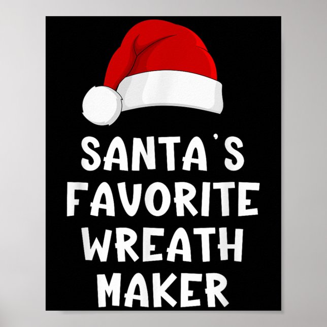 Poster Noël Père Noël Favori Maker Wreath Maker Funny Noë (Devant)