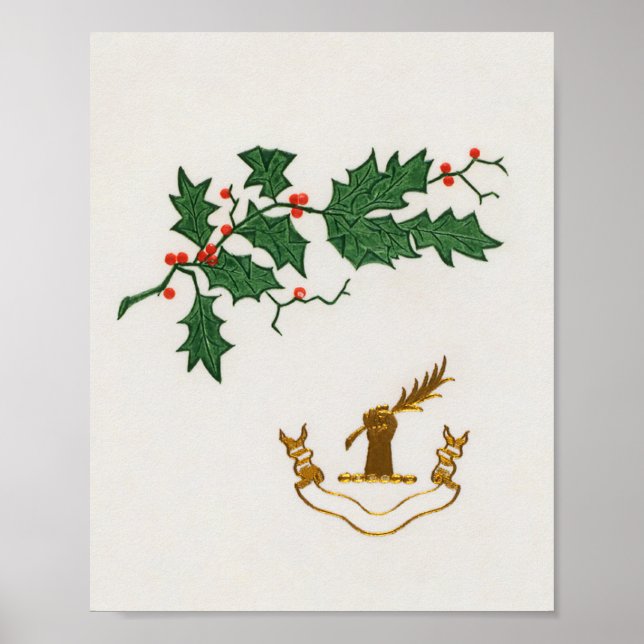 Poster Noël saint branche vacances (Devant)