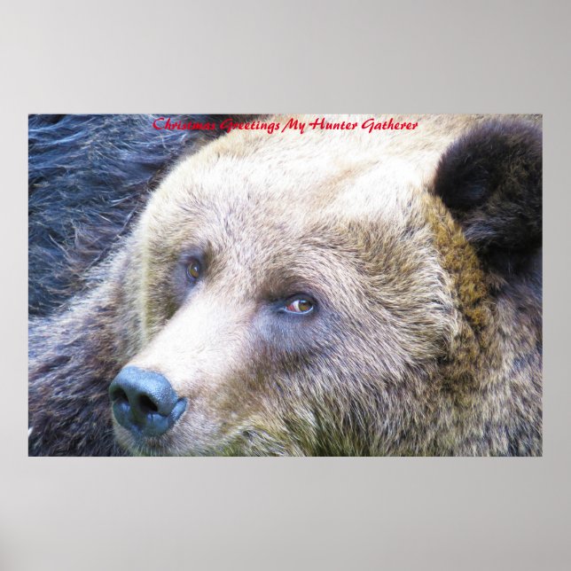 Poster Noël Salutations Mon Hunter Gatherer (Devant)