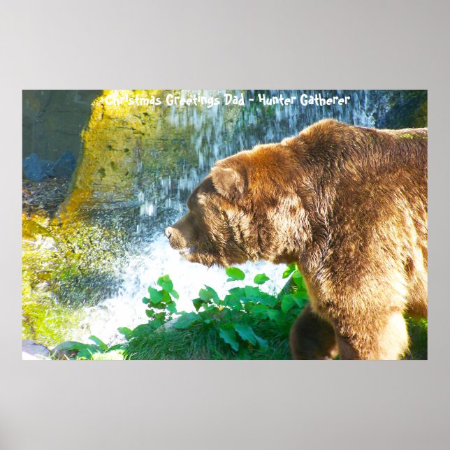 Poster Noël salutations Papa Hunter Gatherer (Devant)