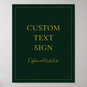 Poster Noël simple Cartes vertes et cadeaux Panneau per