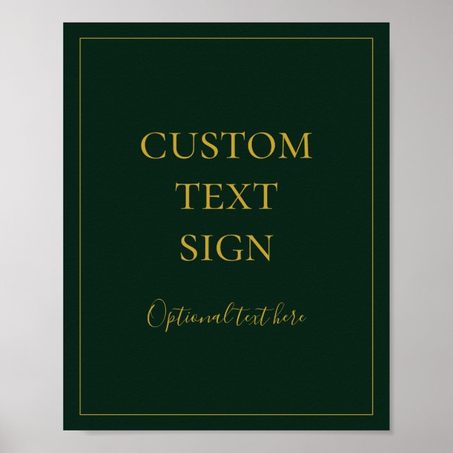 Poster Noël simple | Cartes vertes et cadeaux Panneau per (Devant)