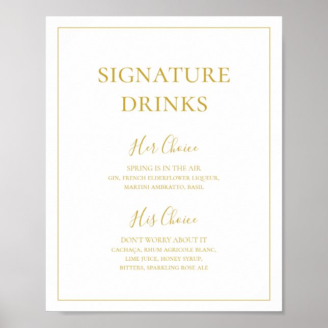 Poster Noël simple et élégant | Signature Boissons (Devant)