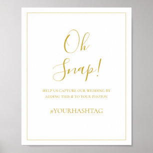 Poster Noël simple   Oh Snap Mariage Hashtag