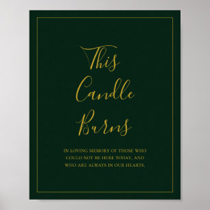 Poster Noël simple   Signe Cette bougie brûle verte