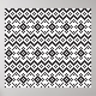 Poster Noël Snowflakes Fair Isle Seamless Patternart