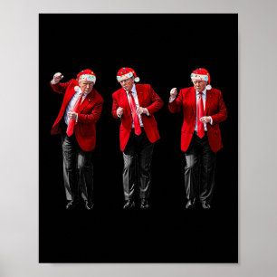 Poster Noël Trump Danse Père Noël Trump Dance